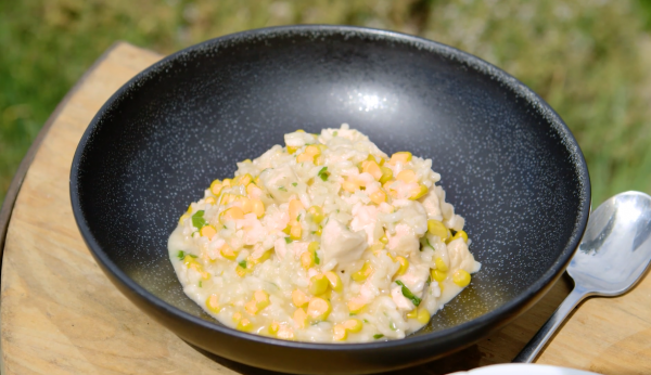 chicken and sweetcorn risotto